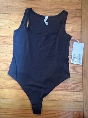 Lululemon Nulu Square Neck Sleeveless Bodysuit - Medium Black NWT